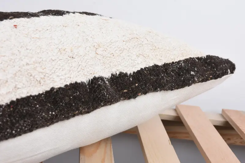 12x24 cojín blanco, cubierta de almohada, almohada de kilim, almohada de alfombra de kilim étnico, almohada auténtica, almohada de regalo, almohada natural - 7