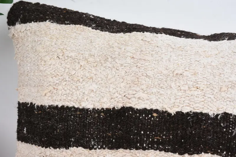 12x24 cojín blanco, cubierta de almohada, almohada de kilim, almohada de alfombra de kilim étnico, almohada auténtica, almohada de regalo, almohada natural - 2