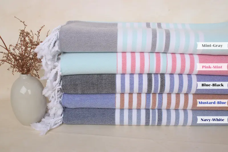 Beach Towel Bulk, Monogram Beach Towel, Bridal Shower Gifts, Personalized Beach Towel, 68x40 Cotton Striped Towel, Absorbent Turkish towel - 1