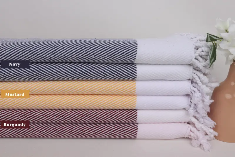 Bridesmaid Gift, Bridesmaid Gifts Personalized, Organic towel, Gifts For Him, 70x40 Cotton Chevron Towel, Beach Bachelorette Party Decorations - 1