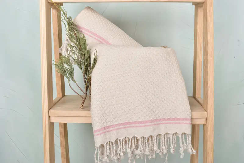 Handmade Turkish Towel, 68x36 Cotton Striped Towel, Bath towel, Beach Towel Gift, Bachelorette Party Decorations, Scarf Towel, Gift For Best Friend - 4