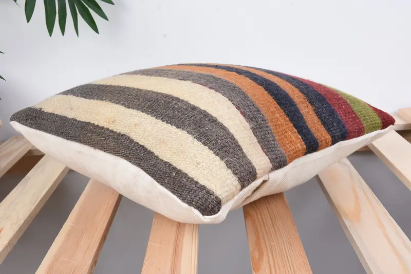 Pillow for Couch, Decorative Cushion Case, Pillow Case, Kilim Pillow, Vintage Kilim Pillow, 12x12 Green Cushion, Vintage Pillow, Muted Pillow Case - 6