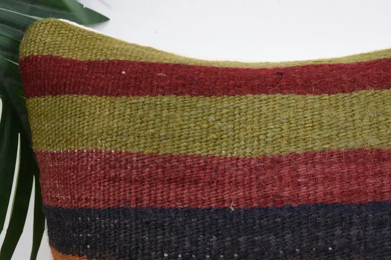 Pillow for Couch, Decorative Cushion Case, Pillow Case, Kilim Pillow, Vintage Kilim Pillow, 12x12 Green Cushion, Vintage Pillow, Muted Pillow Case - 2