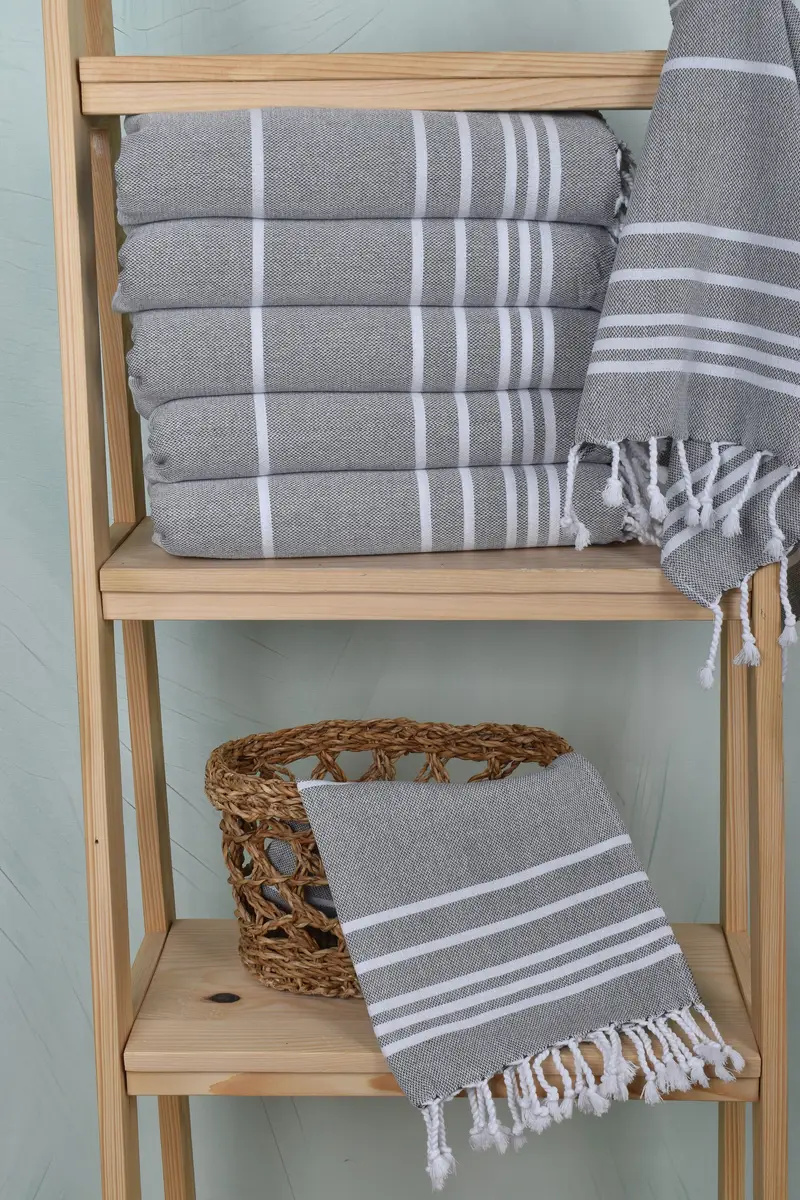 Bachelorette Towel, Merry Christmas Gifts, 38x18 Cotton Striped Towel, Kitchen Towel, Wedding Hand Made Gift, Turkish Hand Towel, Small Bath Towels - 3