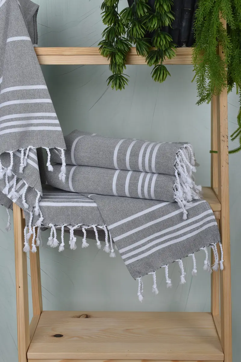 Bachelorette Towel, Merry Christmas Gifts, 38x18 Cotton Striped Towel, Kitchen Towel, Wedding Hand Made Gift, Turkish Hand Towel, Small Bath Towels - 6