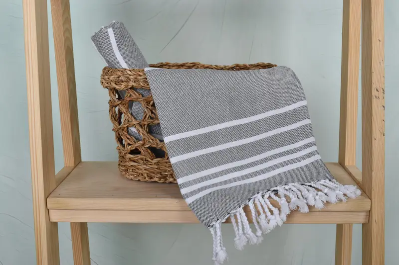 Bachelorette Towel, Merry Christmas Gifts, 38x18 Cotton Striped Towel, Kitchen Towel, Wedding Hand Made Gift, Turkish Hand Towel, Small Bath Towels - 4