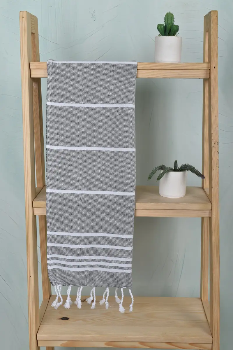 Bachelorette Towel, Merry Christmas Gifts, 38x18 Cotton Striped Towel, Kitchen Towel, Wedding Hand Made Gift, Turkish Hand Towel, Small Bath Towels - 8