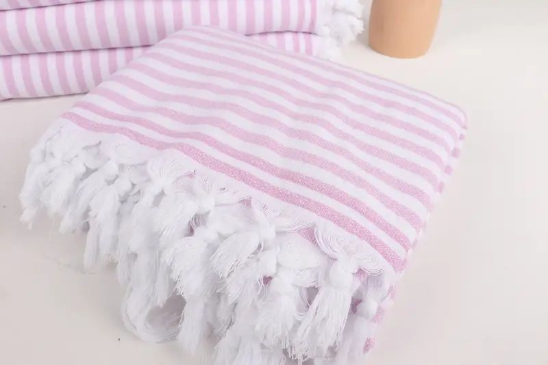 Monogram Beach Towel, Valentines Gift, Bridesmaid Gifts, Personalized Turkish Towel, Peshtemal Towel, 70x36 Cotton Terry Striped Towel, Scarf Towel - 5