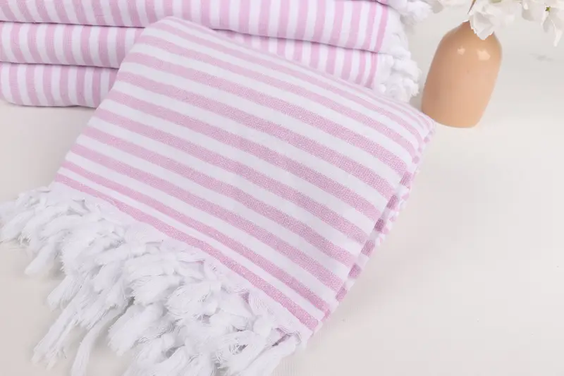 Monogram Beach Towel, Valentines Gift, Bridesmaid Gifts, Personalized Turkish Towel, Peshtemal Towel, 70x36 Cotton Terry Striped Towel, Scarf Towel - 4