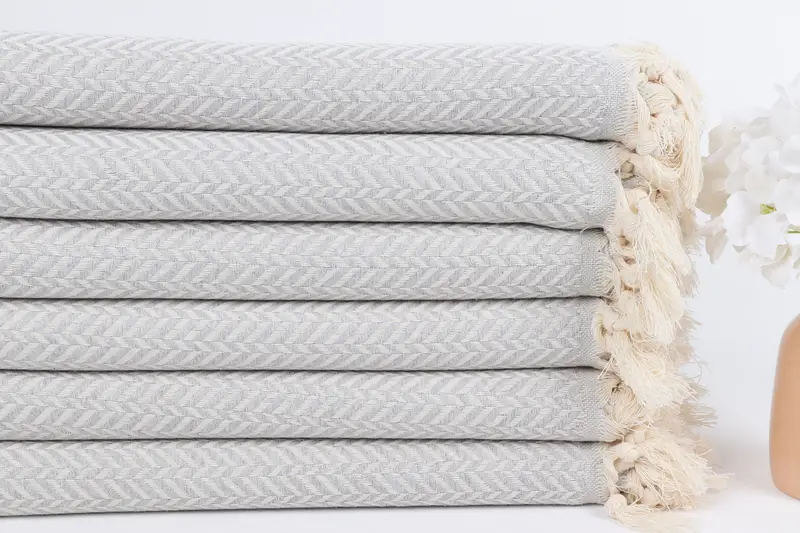 Best Wedding Gift, Wedding Favors, Personalized Wedding Gift For Couple, Personalized Turkish Towel, 70x40 Cotton Chevron Towel, Beach Towel Bulk - 3