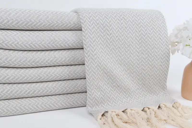 Best Wedding Gift, Wedding Favors, Personalized Wedding Gift For Couple, Personalized Turkish Towel, 70x40 Cotton Chevron Towel, Beach Towel Bulk - 2