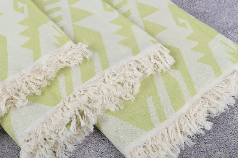 Fouta towel, Personalised Gift, Beach Size Towel, Sand-resistant towel, Luxury Beach Towel, 76x40 Cotton Geometric Towel, Bridesmaid Gift Towel - 6