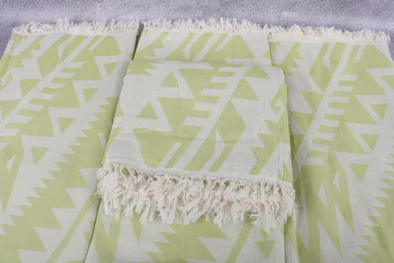 Fouta towel, Personalised Gift, Beach Size Towel, Sand-resistant towel, Luxury Beach Towel, 76x40 Cotton Geometric Towel, Bridesmaid Gift Towel - 5