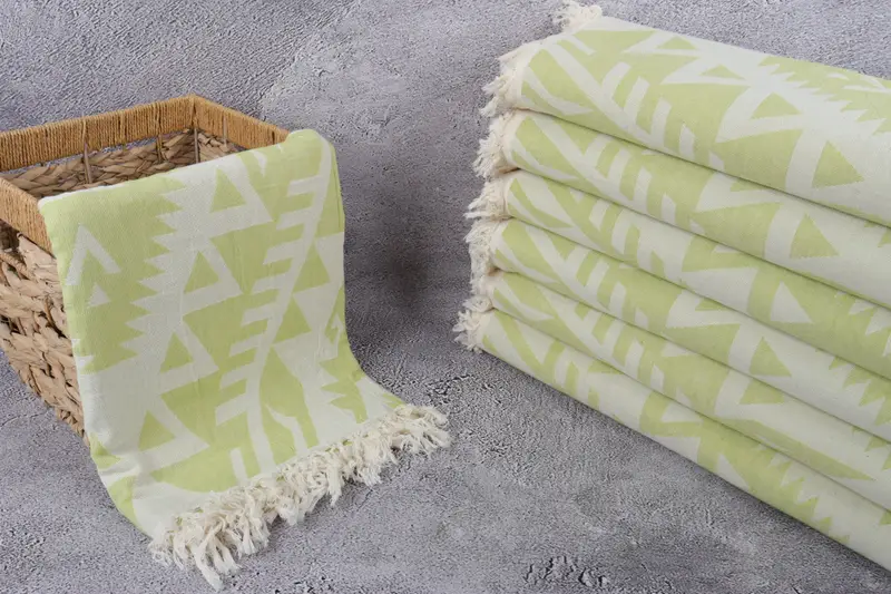 Fouta towel, Personalised Gift, Beach Size Towel, Sand-resistant towel, Luxury Beach Towel, 76x40 Cotton Geometric Towel, Bridesmaid Gift Towel - 4