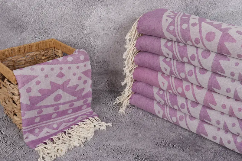 Lightweight Turkish towel, 70x40 Cotton Round Pattern Towel, Vegas Bachelorette Party Favors, Employee Gifts, Travel towel, Wedding Gifts Towel - 4