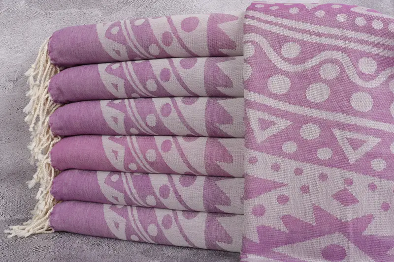 Lightweight Turkish towel, 70x40 Cotton Round Pattern Towel, Vegas Bachelorette Party Favors, Employee Gifts, Travel towel, Wedding Gifts Towel - 2