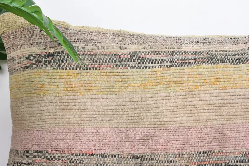 Turkish Pillow, Kilim Cushion Sham, 16x24 Pink Cushion, Outdoor Patio Pillow Case, Pillow Sham, One Of A Kind Pillow Cover, Pillow for Sofa - 2