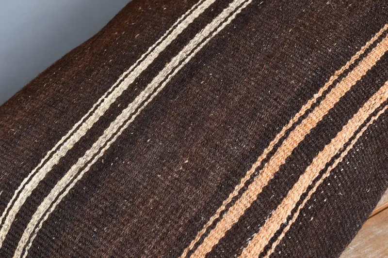 20x28 Brown Cushion Cover, Pillow, Kilim Cushion Sham, Gift Pillow, Custom Cushion Cover, Vintage Pillow, Accent Pillow, One Of A Kind Cushion Cover - 3