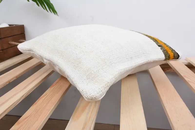 Pillow for Couch, Pet Pillow Cover, Outdoor Throw Cushion Case, Throw Kilim Pillow, Cushion Cover, 14x14 White Cushion Cover, Kilim Pillow Cover - 6