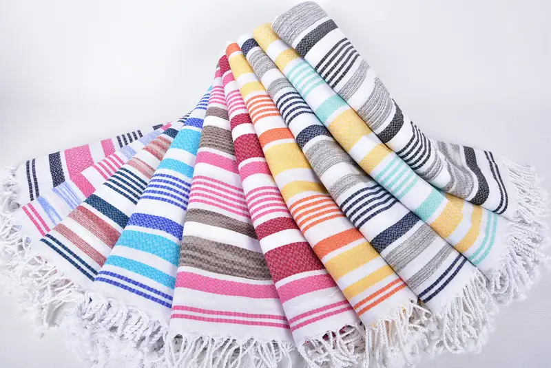 70x40 Toalla a rayas de algodón, toalla orgánica, regalo de despedida de soltera, toalla de spa, toalla turca ecológica, favores de despedida de soltero, regalos de boda personalizados - 4