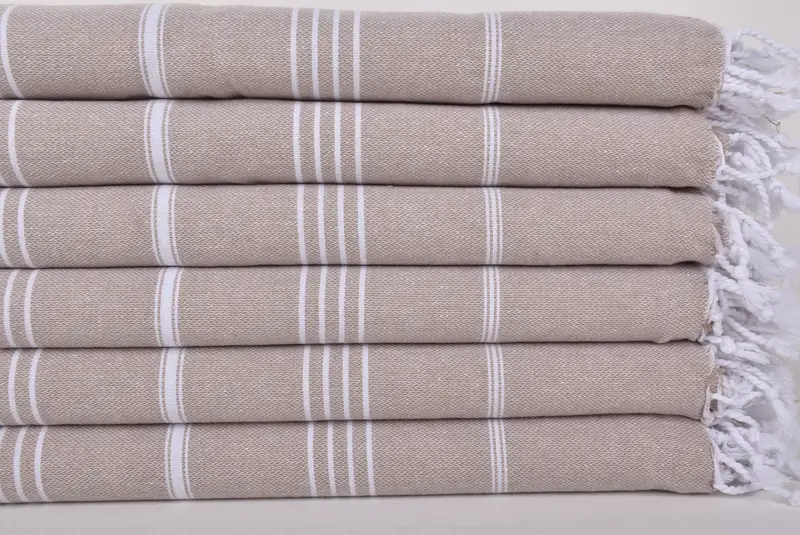 Personalized Gift, 70x40 Cotton Striped Towel, Bridal Party Gifts, First Wedding Anniversary Gift, Personalized Turkish Towel, Personalized Towel - 2
