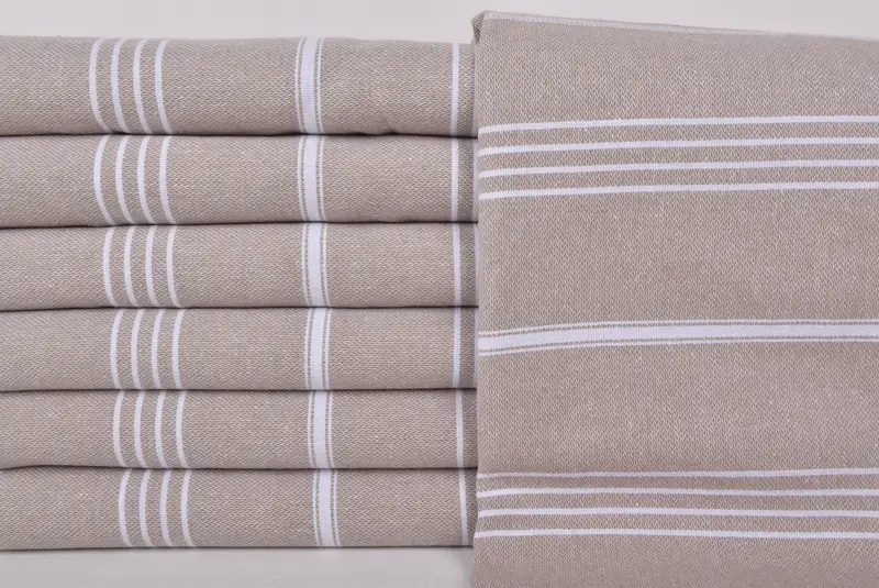 Personalized Gift, 70x40 Cotton Striped Towel, Bridal Party Gifts, First Wedding Anniversary Gift, Personalized Turkish Towel, Personalized Towel - 1