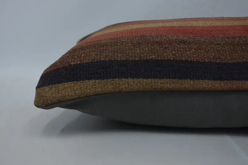 Turkish Pillow, Cushion Cover, Throw Kilim Pillow, Authentic Pillow, One Of A Kind Pillow Case, Vintage Kilim Pillow, 16x48 Red Pillow Sham - 5