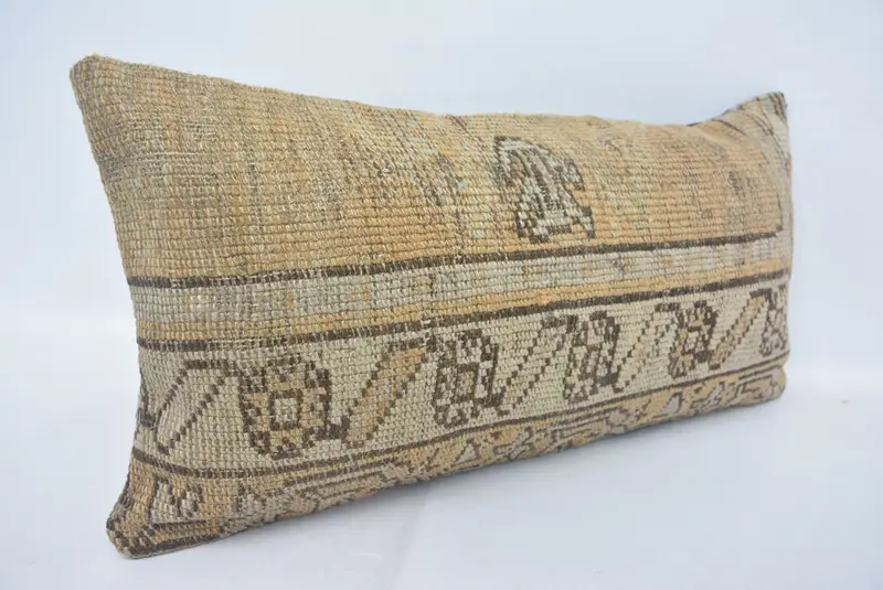 Geometric Embroidered Throw Pillow, 12x24 Inches Size Pillow - 3