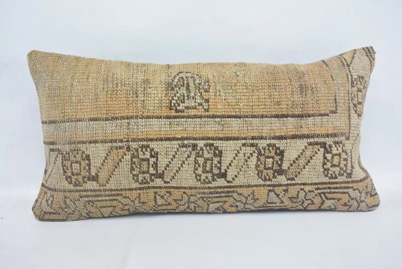 Geometric Embroidered Throw Pillow, 12x24 Inches Size Pillow - 1
