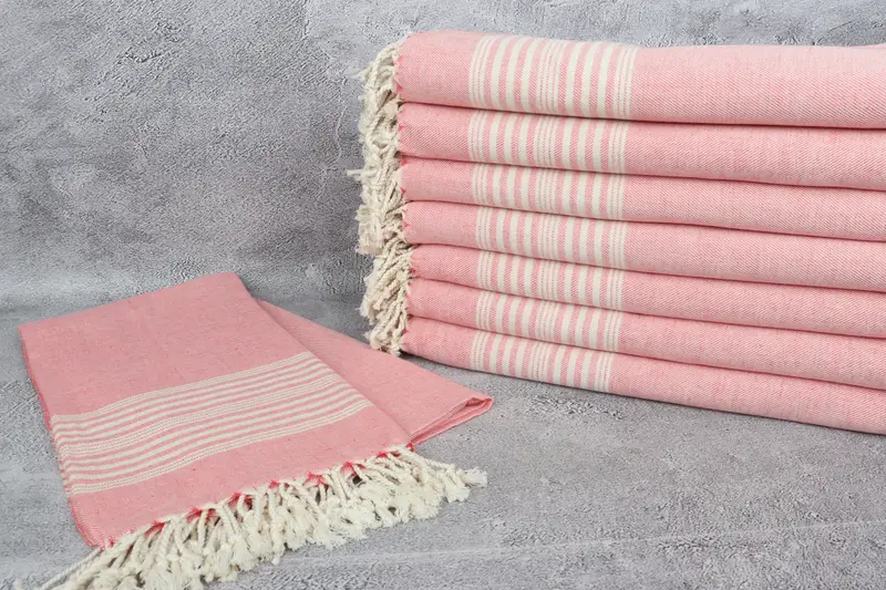 Customized Towels, 70x40 Linen Striped Towel, Bridesmaid Gift Towel, Organic Turkish towel, Sand-free peshtemal towel for the beach, Gift For Him - 2