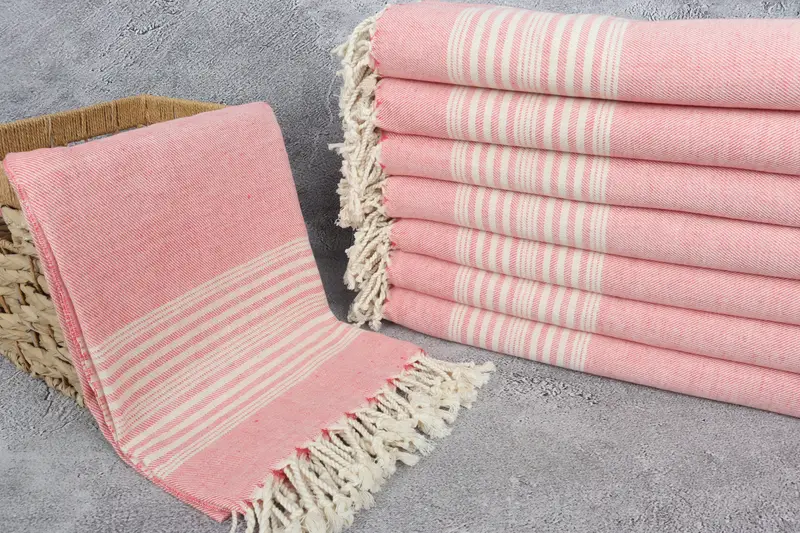 Customized Towels, 70x40 Linen Striped Towel, Bridesmaid Gift Towel, Organic Turkish towel, Sand-free peshtemal towel for the beach, Gift For Him - 3