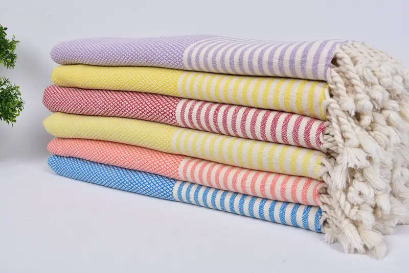 Bridesmaid Gift Towel, 68x32 Cotton Striped Towel, Personalised Gift, Lightweight Turkish towel, Travel Towel, Bachelorette Party Gifts Bridesmaids - 3