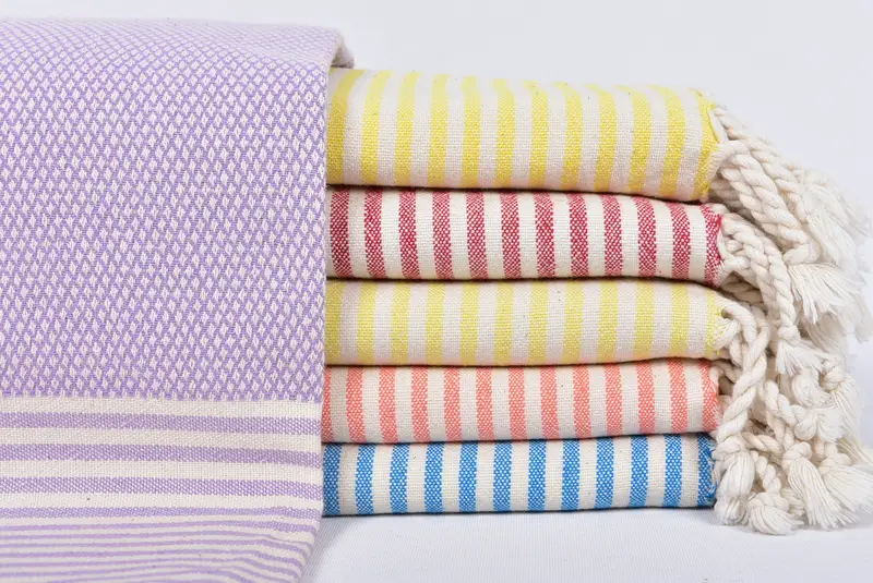 Bridesmaid Gift Towel, 68x32 Cotton Striped Towel, Personalised Gift, Lightweight Turkish towel, Travel Towel, Bachelorette Party Gifts Bridesmaids - 1