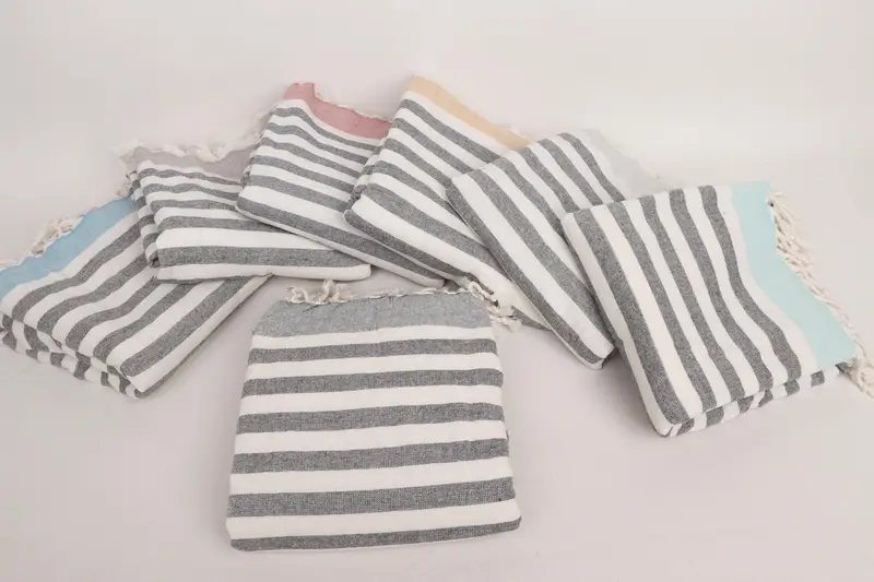 Best Beach Towel, Peshtemal Towel, Fouta towel, Custom Name Towel, Custom Towel Beach, 68x40 Cotton Striped Terry Towel, Baby Boy Gift, Soft towel - 4