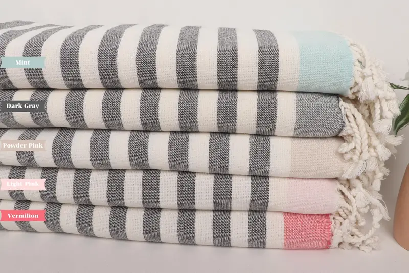 Best Beach Towel, Peshtemal Towel, Fouta towel, Custom Name Towel, Custom Towel Beach, 68x40 Cotton Striped Terry Towel, Baby Boy Gift, Soft towel - 1