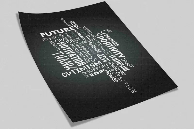Positivity Wall Decals, Posite Quotes Paper Craft, Motivation Paper Art, 3D Paper Art, Frendship Wall Painting, Gift For Her,Inspiration Art - 3