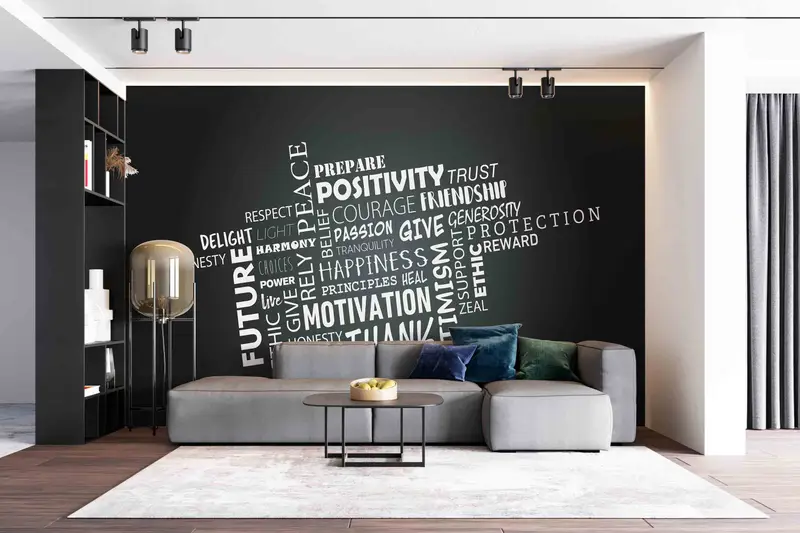 Positivity Wall Decals, Posite Quotes Paper Craft, Motivation Paper Art, 3D Paper Art, Frendship Wall Painting, Gift For Her,Inspiration Art - 8
