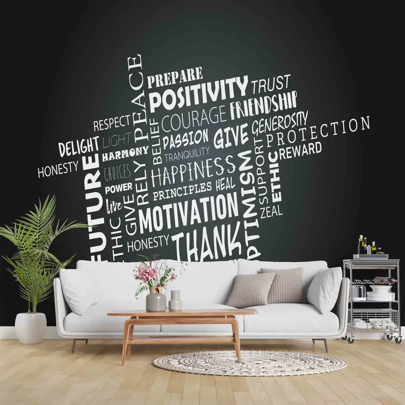 Positivity Wall Decals, Posite Quotes Paper Craft, Motivation Paper Art, 3D Paper Art, Frendship Wall Painting, Gift For Her,Inspiration Art - 4