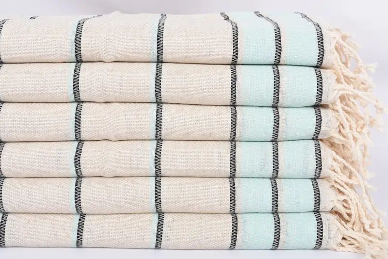 Organic Towel, Personalized Gift, Personalized Dish Towel, 40x20 Linen Striped Towel, Guest Towel, Bachelorette Favor, Turkish Towel Hand Towel - 3