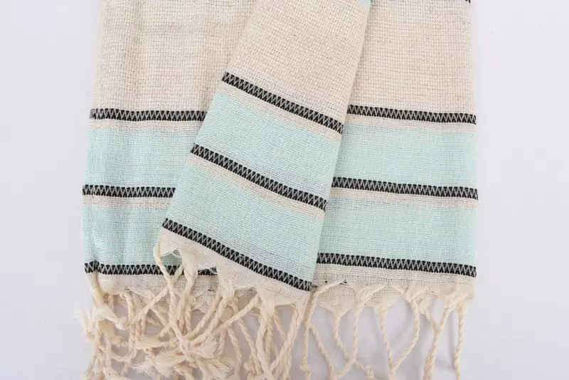 Organic Towel, Personalized Gift, Personalized Dish Towel, 40x20 Linen Striped Towel, Guest Towel, Bachelorette Favor, Turkish Towel Hand Towel - 8