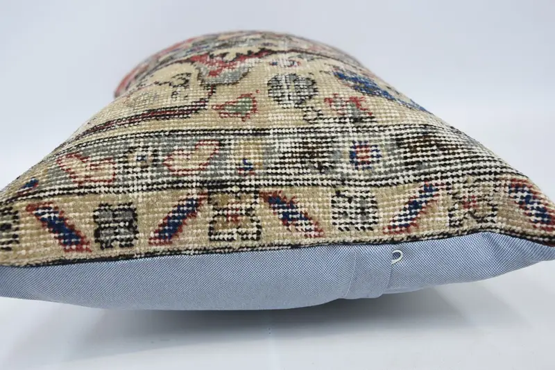 Cushion Cover, Natural Cushion Cover, Pillow for Couch, Ethnic Pillow Cover Pillow, Home Decor Pillow, Vintage Kilim Pillow, 16x24 Red Pillow Case - 5