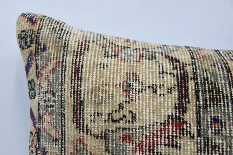Cushion Cover, Natural Cushion Cover, Pillow for Couch, Ethnic Pillow Cover Pillow, Home Decor Pillow, Vintage Kilim Pillow, 16x24 Red Pillow Case - 2