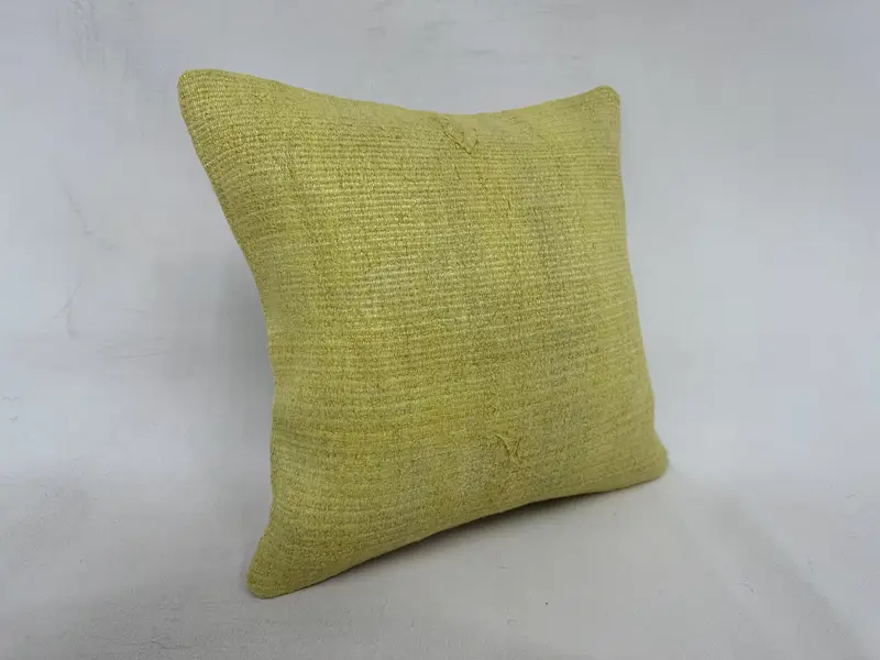 Throw Kilim Pillow, 16x16 Green Cushion, Boho Pillow, Comfy Throw Pillow Cover, Pillow, Handmade Kilim Cushion, Bed Cushion Cover - 3