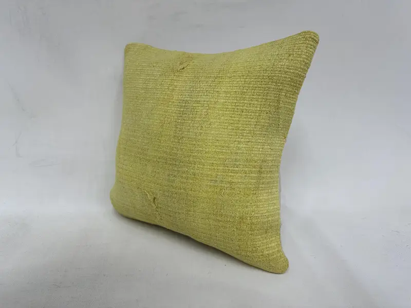 Throw Kilim Pillow, 16x16 Green Cushion, Boho Pillow, Comfy Throw Pillow Cover, Pillow, Handmade Kilim Cushion, Bed Cushion Cover - 4
