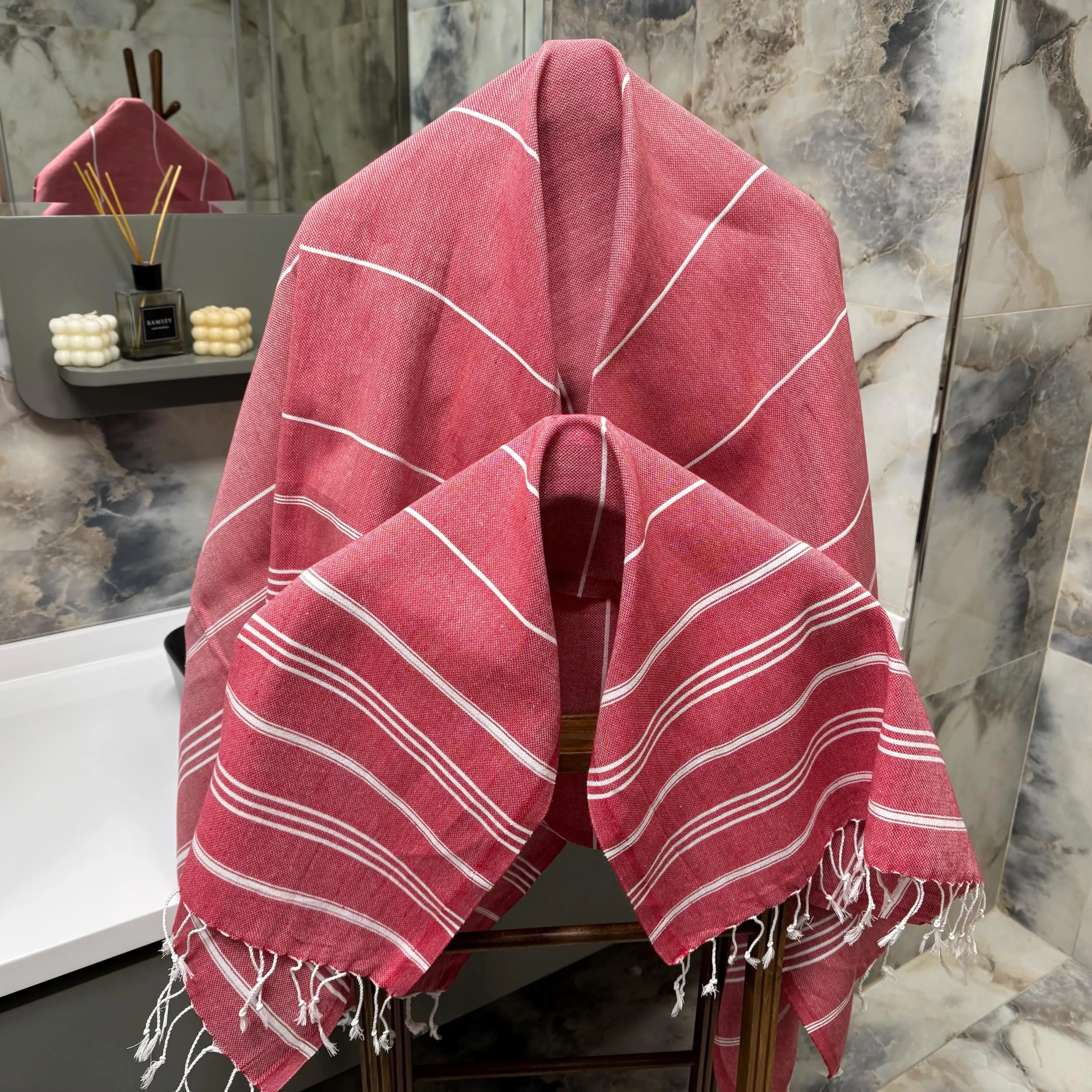 Personalized Turkish Beach Towel: Organic Cotton Peshtemal, 100x180 cm - 1