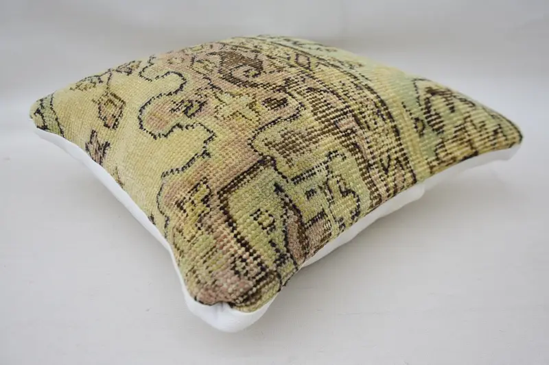 Boho Pillow, 16x16 Beige Pillow, Pillow, Gift Pillow, Meditation Pillow Cover, Handmade Throw Pillow Case, Handmade Kilim Cushion - 6