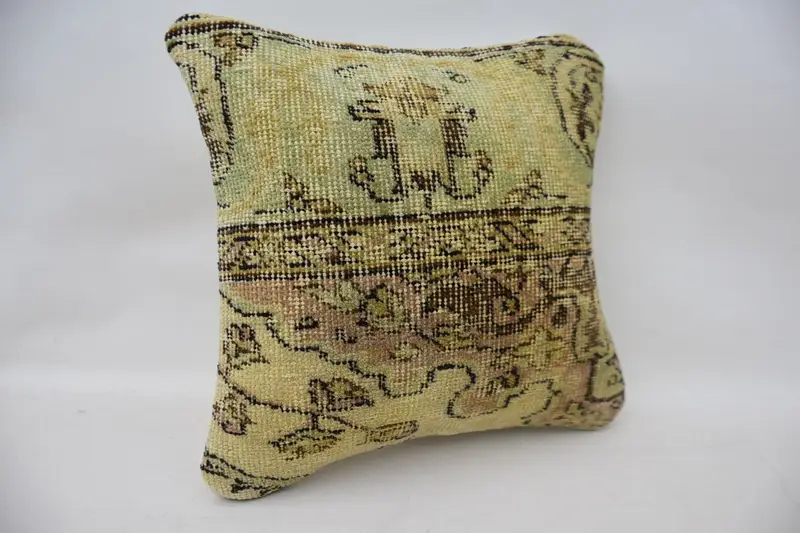 Boho Pillow, 16x16 Beige Pillow, Pillow, Gift Pillow, Meditation Pillow Cover, Handmade Throw Pillow Case, Handmade Kilim Cushion - 2