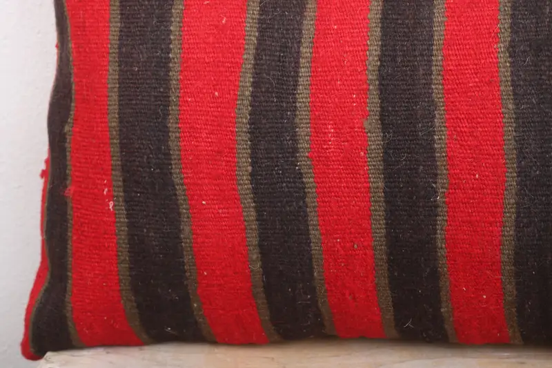 Home Decor Pillow, Kilim Pillow, Christmas Pillow Case, Throw Kilim Pillow, Pillow Case, Seat Pillow Cover, 16x36 Red Pillow Cover - 3