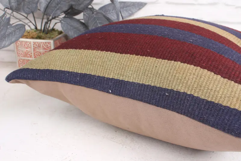 18x18 Green Cushion Case, Sustainable Pillow Sham, Hippie Throw Cushion Case, Pillow, Throw Kilim Pillow, Pillow for Couch, Kilim Pillow Cover - 7