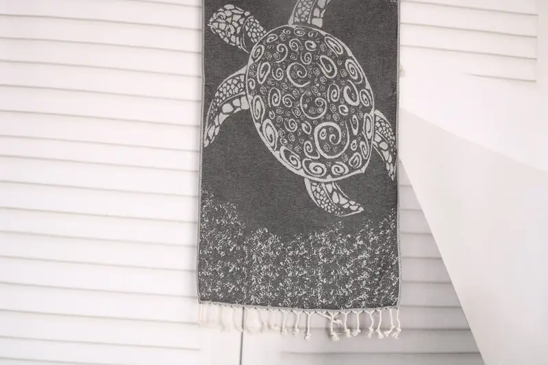 Gift For The Home Decor, 36x18 Cotton Carretta Patterned Towel, Bridesmaid Gifts, Monogram Kitchen Towel, Monogrammed Hand Towel, Bridal Party Gifts - 1